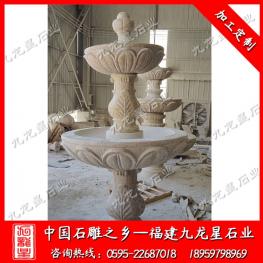 石材成品水缽 黃銹石水缽雕塑 噴泉水景制作