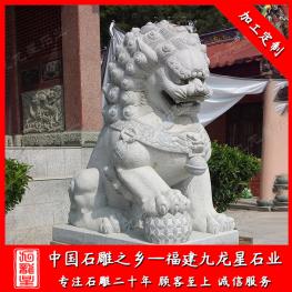 寺廟門口石雕獅子 3米石獅子廠家供應