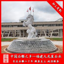 石雕馬圖片 馬的石雕雕刻廠家 加工校園石雕馬