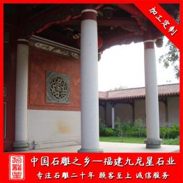 石材圓柱加工廠家 雕刻寺廟石雕圓柱 宗祠祠堂石材圓柱