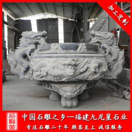 三足石雕香爐圖片 福建石雕香爐廠家